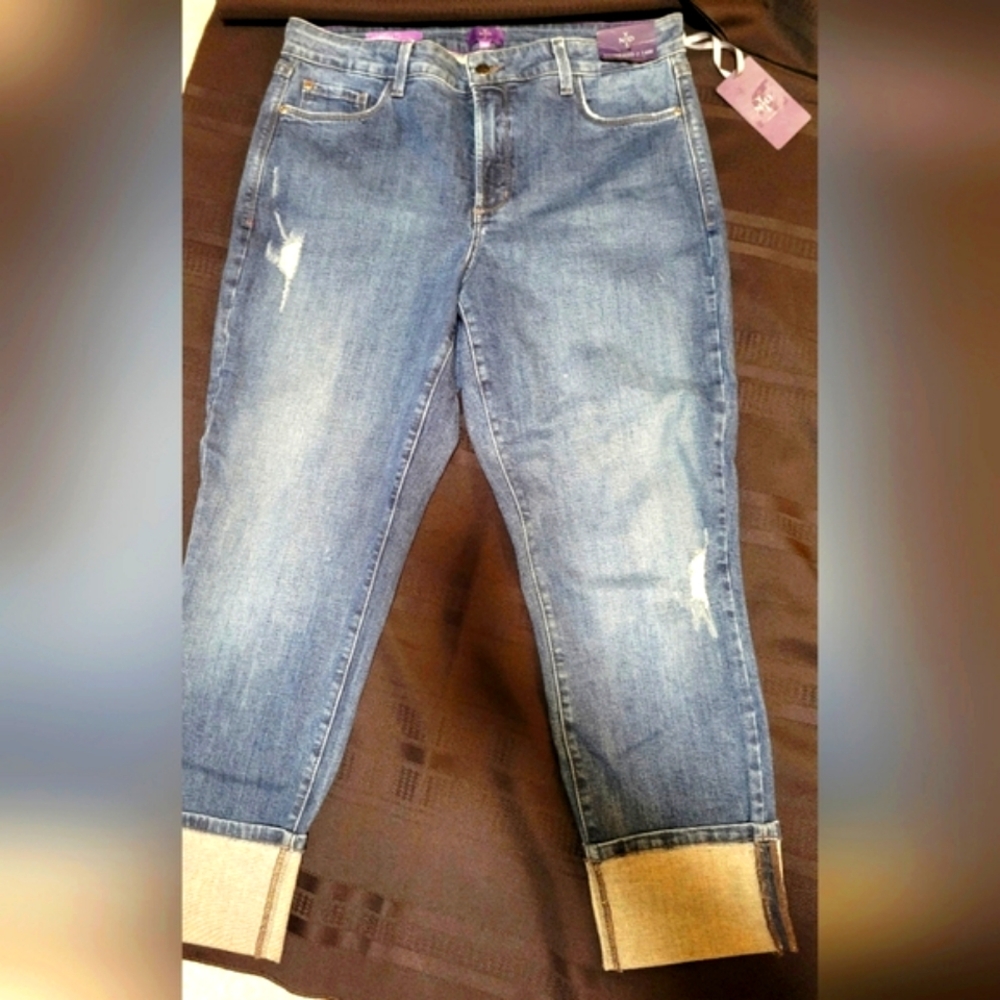 Ladies Not Your Daughters Cropped Jeans, sz.14w